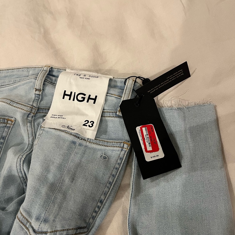 Rag and Bone jeans, size 23, Nina High Rise ankle skinny